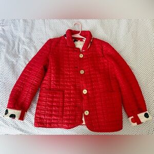 Kate Spade Cherry Red Quilted Kids Puffer Jacket